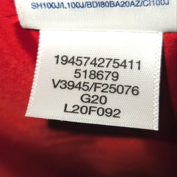 Lands' End Turquoise, Blue & Red Plaid Full Zip Down Puffer Vest Size L(14-16) - Picture 12 of 12